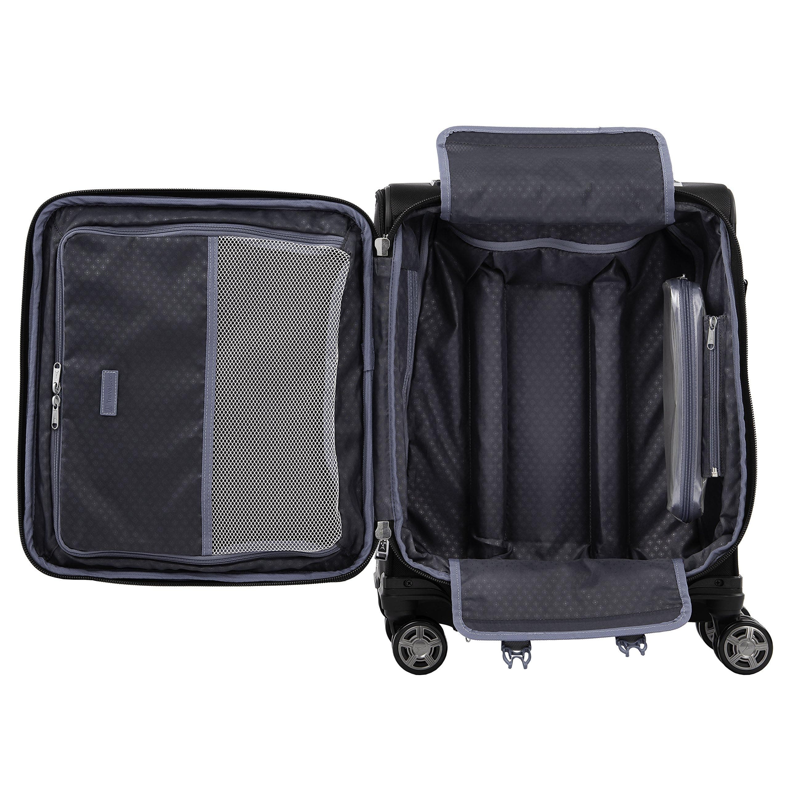 TRAVELPRO Platinum Elite Softside Expandable Carry-On 19-Inch Luggage, Alternate, color, Shadow Black
