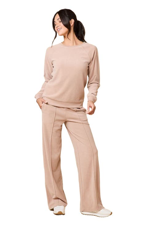 Vintage Velvet Crewneck with Pintuck Pant