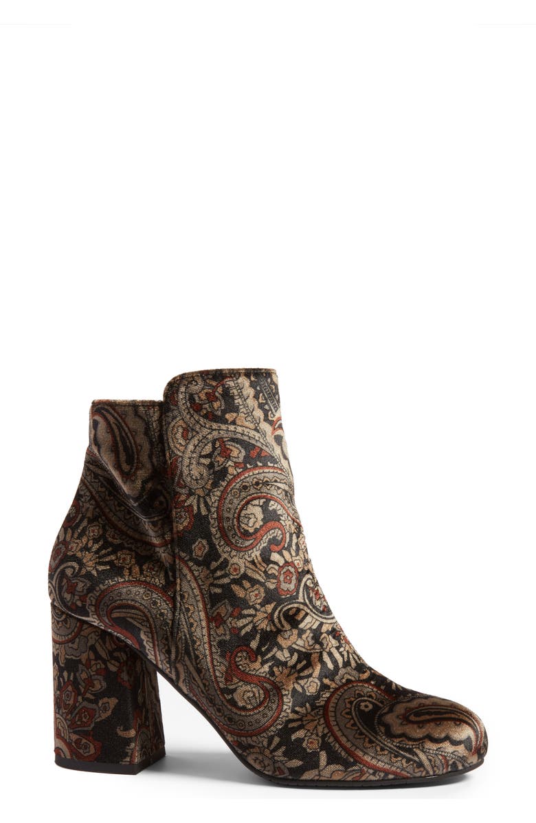 BP. Kolo Paisley Velvet Bootie, Alternate, color,