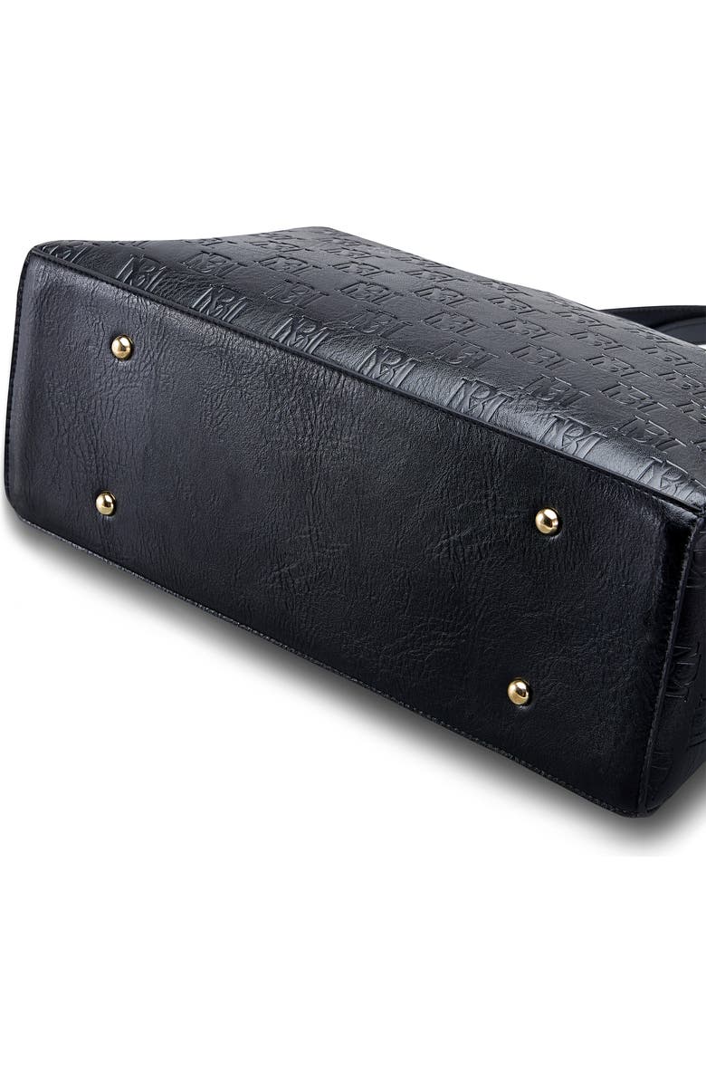 BADGLEY MISCHKA Madalyn Vegan Leather Weekender Duffel Bag, Alternate, color, Black