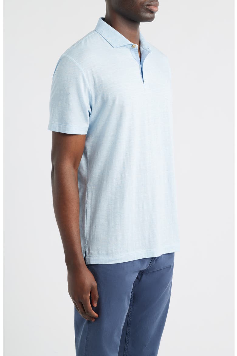 Starnes Heathered Cotton Blend Polo, Alternate, color, ZEN
