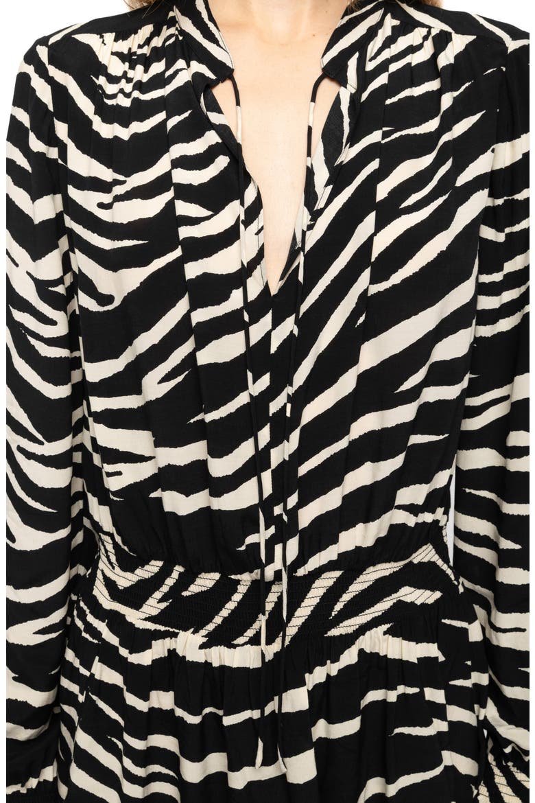 Rayados Zebra Minidress, Alternate, color, BLACK