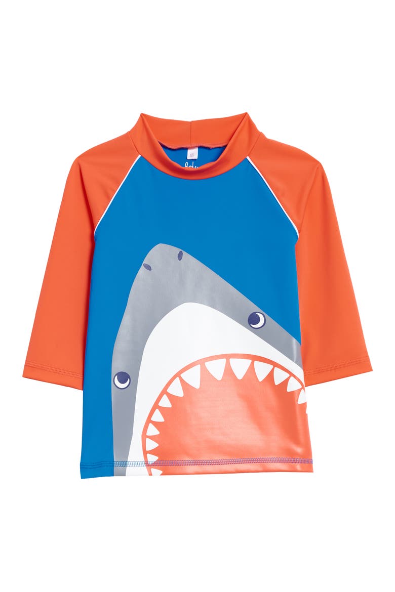 Long Sleeve Rashguard, Main, color, POOL BLUE SHARK