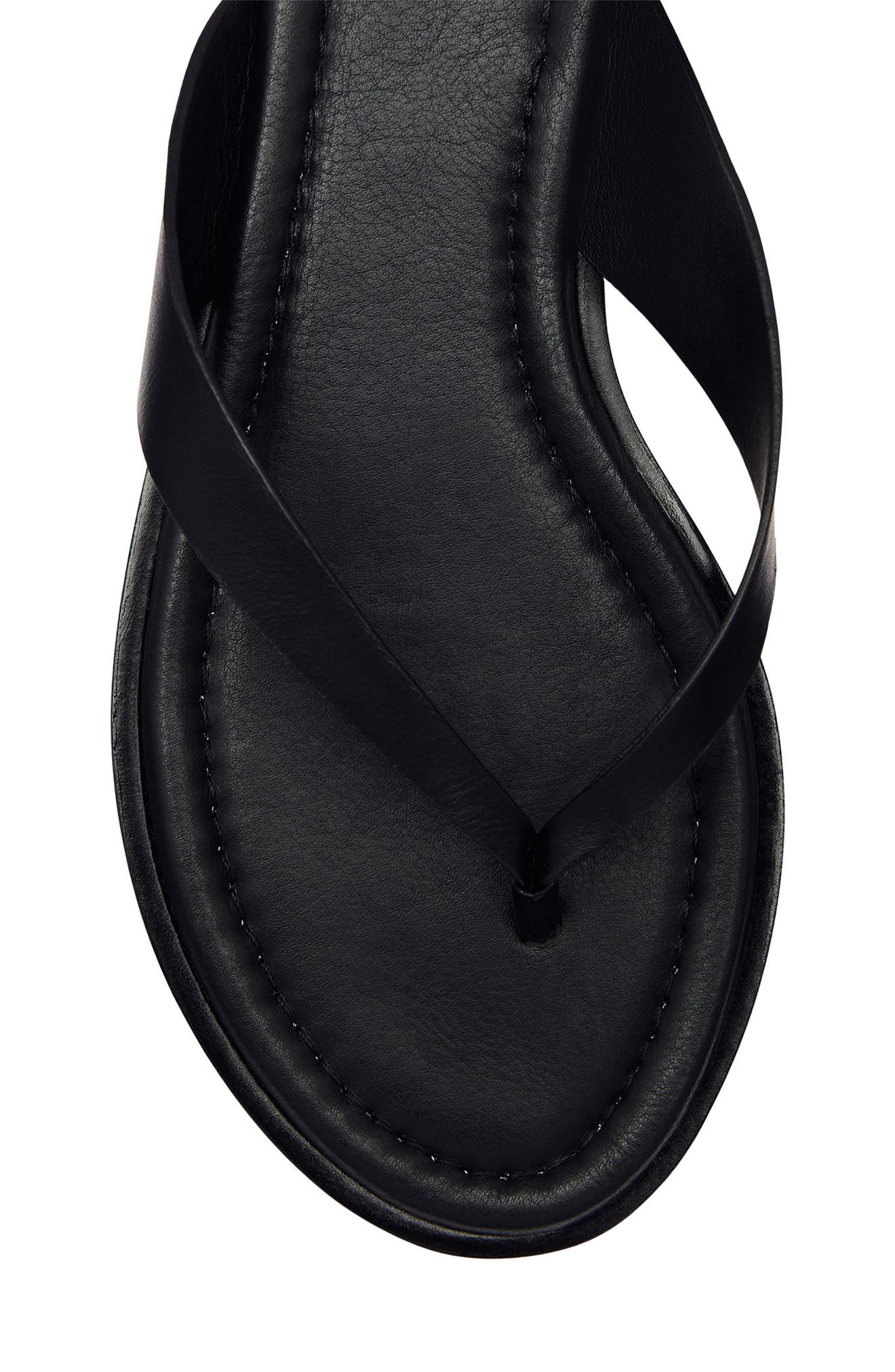 Reformation Jessie Flip Flop, Alternate, color, Black Leather