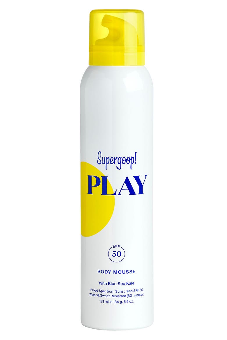 Supergoop! Play Body Mousse Broad Spectrum SPF 50 Sunscreen, Main, color, NO COLOR
