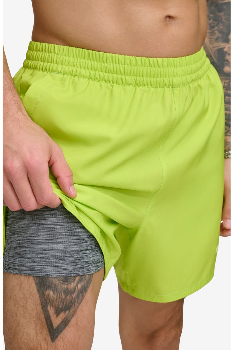 Stretch Ripstop Swim Trunks, Alternate, color, LIME