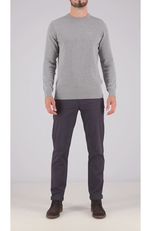 Barbour Pima Cotton Crewneck Sweater In Gray