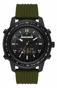 Wilkie Ana-Digi Silicone Strap Watch, 50mm