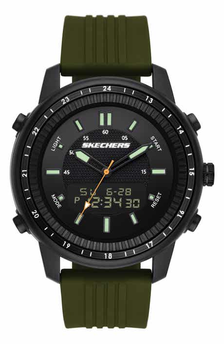 Wilkie Ana-Digi Silicone Strap Watch, 50mm