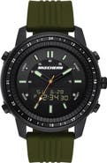 SKECHERS Wilkie Ana-Digi Silicone Strap Watch, 50mm