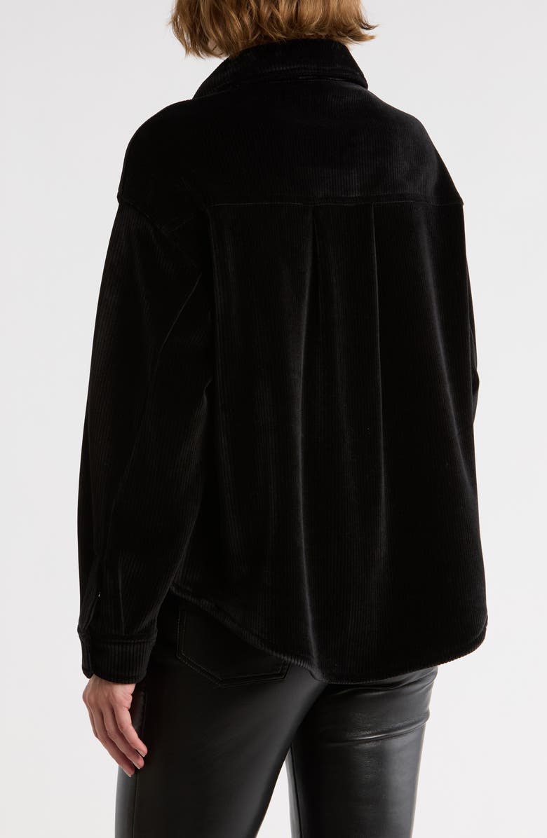 ELIE ELIE TAHARI Corduroy Shirt Jacket, Alternate, color, Black