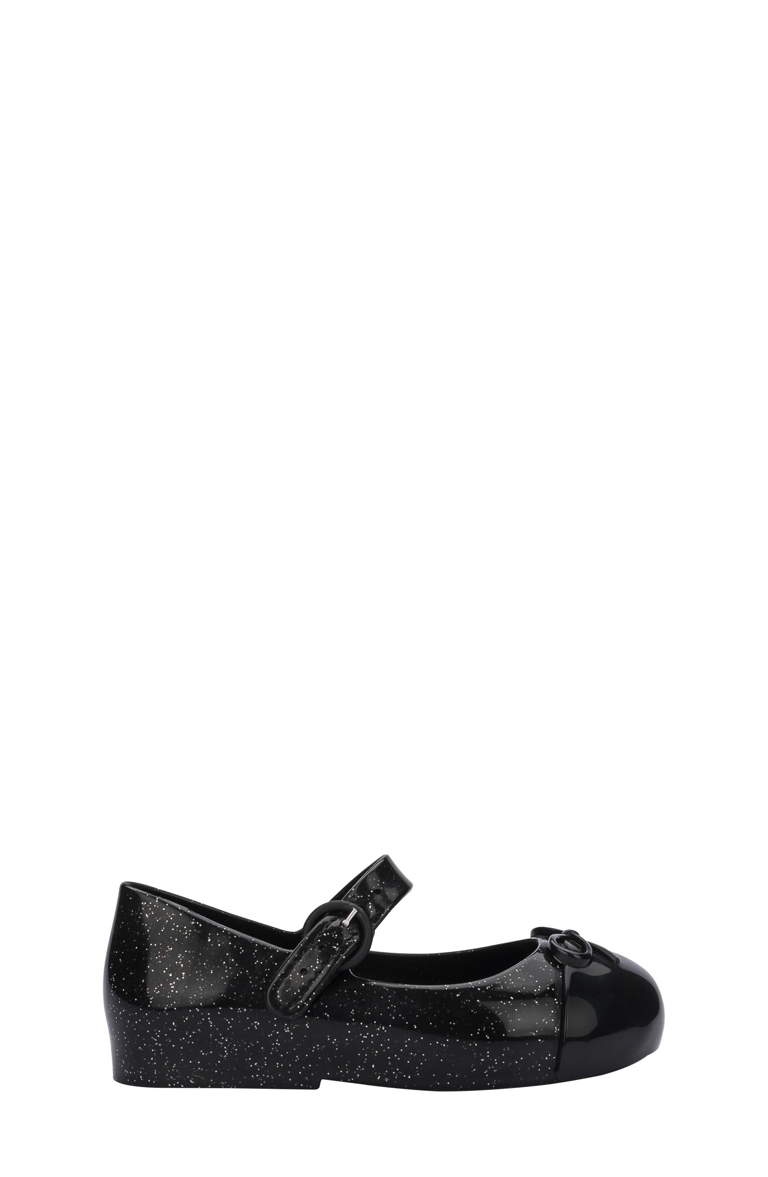 Sweet Love Flat, Alternate, color, BLACK GLITTER SILVER