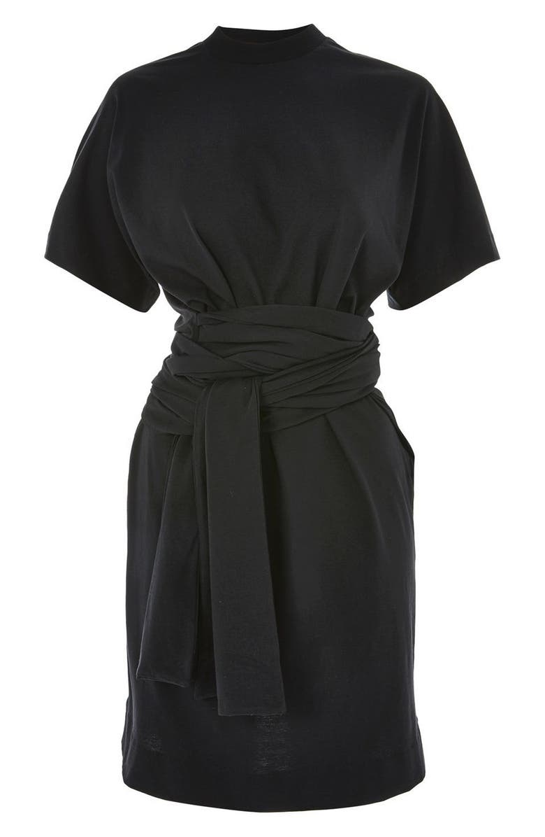 Topshop Boutique Wrap Waist T-Shirt Dress, Alternate, color,