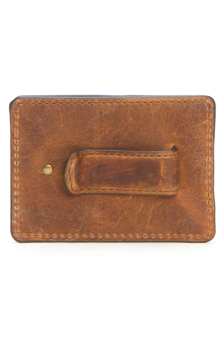 Logan Leather Money Clip Card Case, Alternate, color, COGNAC