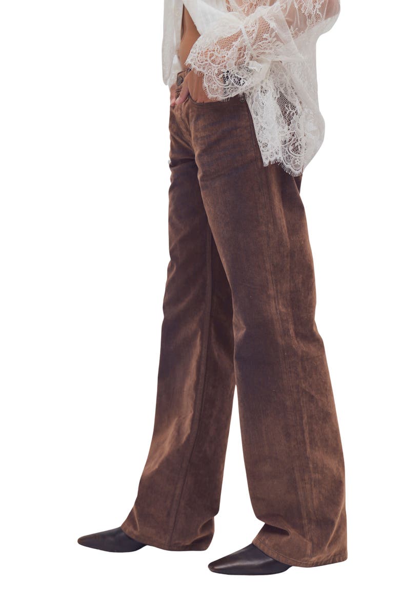 Tennessee Low Rise Wide Leg Jeans, Alternate, color, UMBER