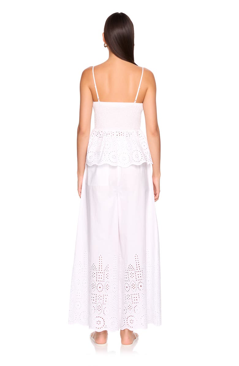 Susana Monaco Embroidered Cotton Eyelet Wide Leg Pants, Alternate, color, Sugar