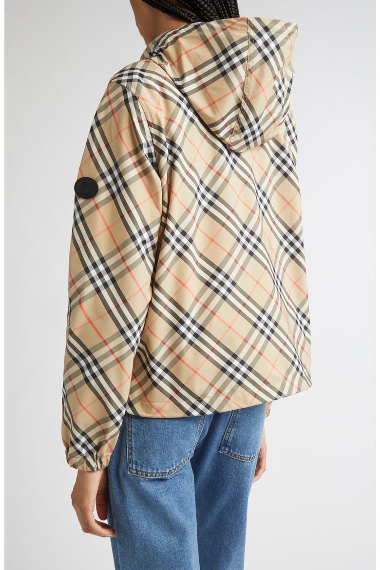 Check Hooded Jacket, Alternate, color, SAND IP CHECK