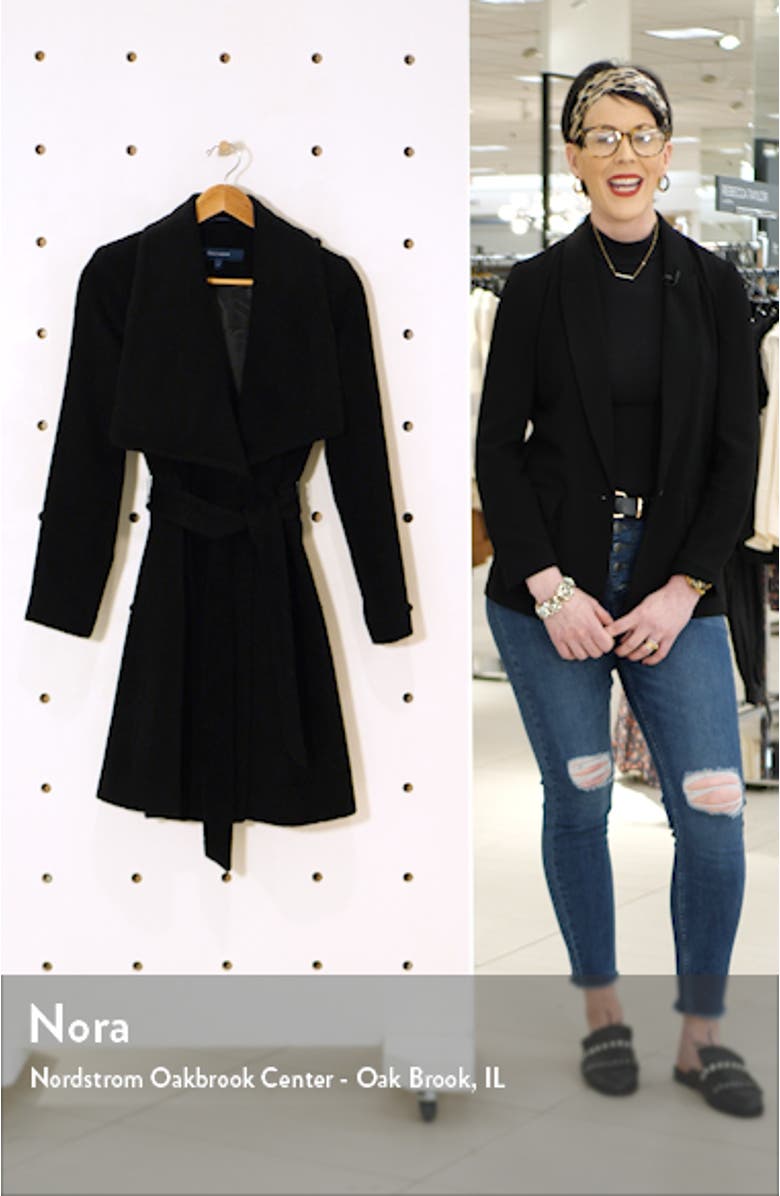 Wool Blend Wrap Coat, sales video thumbnail