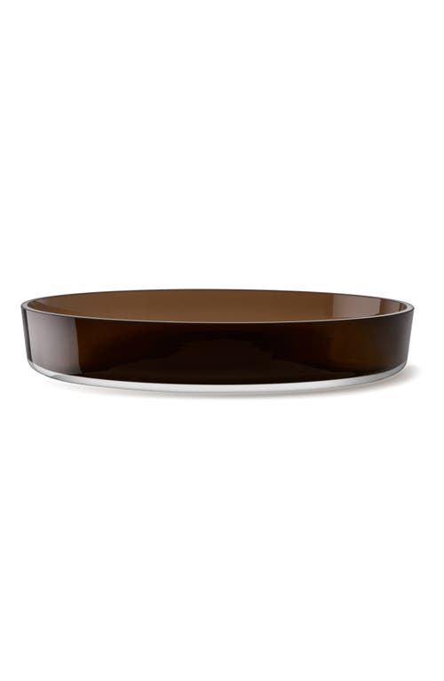 Lsa Collective Low Glass Bowl In Brown