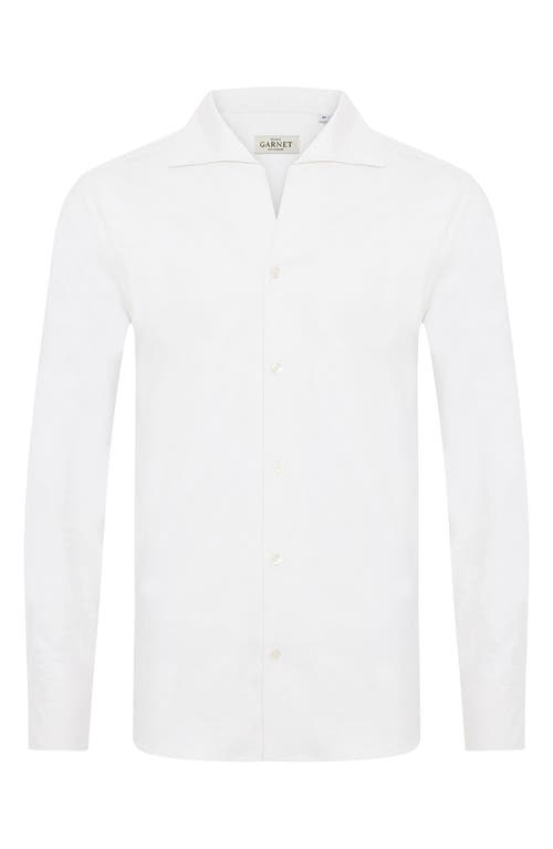 Studio Garnet Los Angeles Textured Solid Cotton Button-up Shirt In White