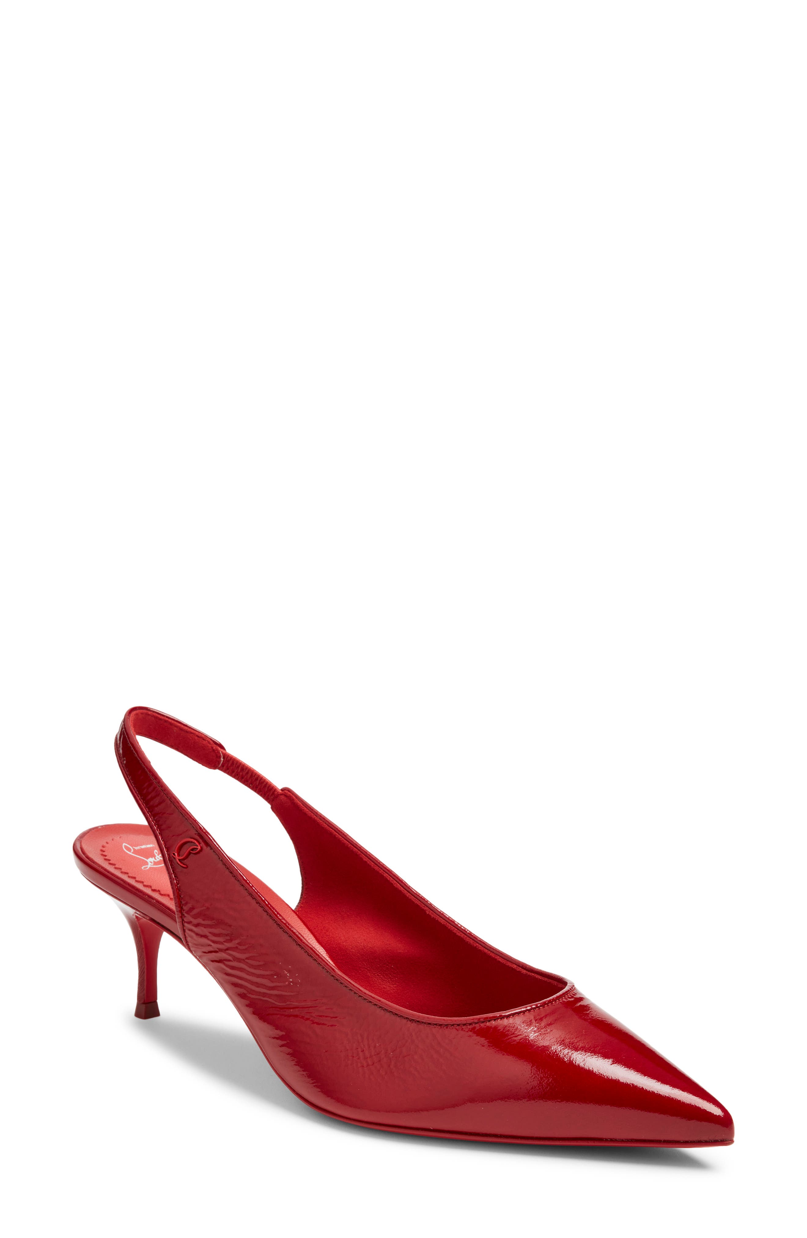 Christian Louboutin Sporty Kate Pointed Toe Slingback Pump, Main, color, 