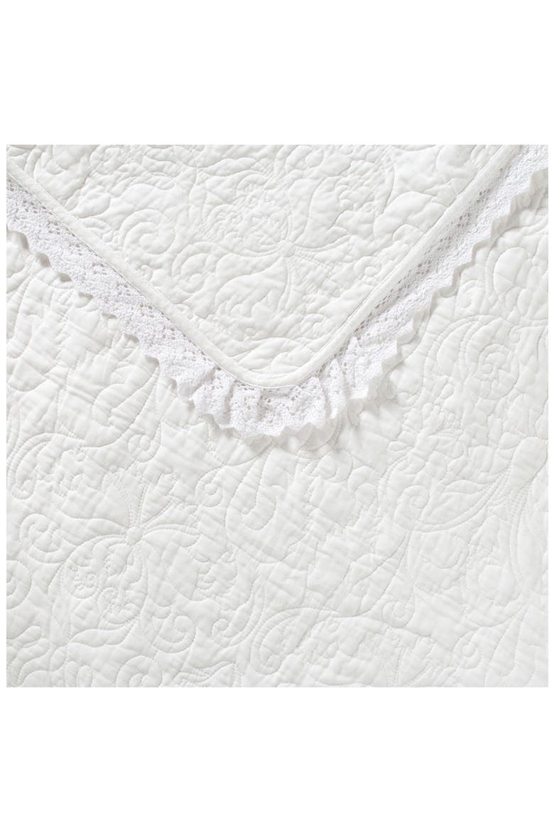 Heirloom Crochet Quilt Set, Alternate, color, WHITE