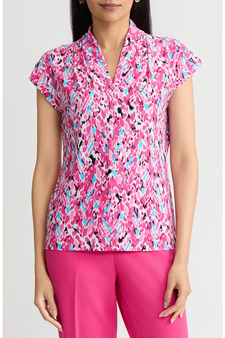 Printed Dolman Sleeve Top, Main, color, LILY WHITE MULTI