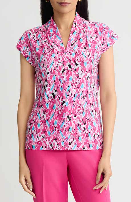 Printed Dolman Sleeve Top