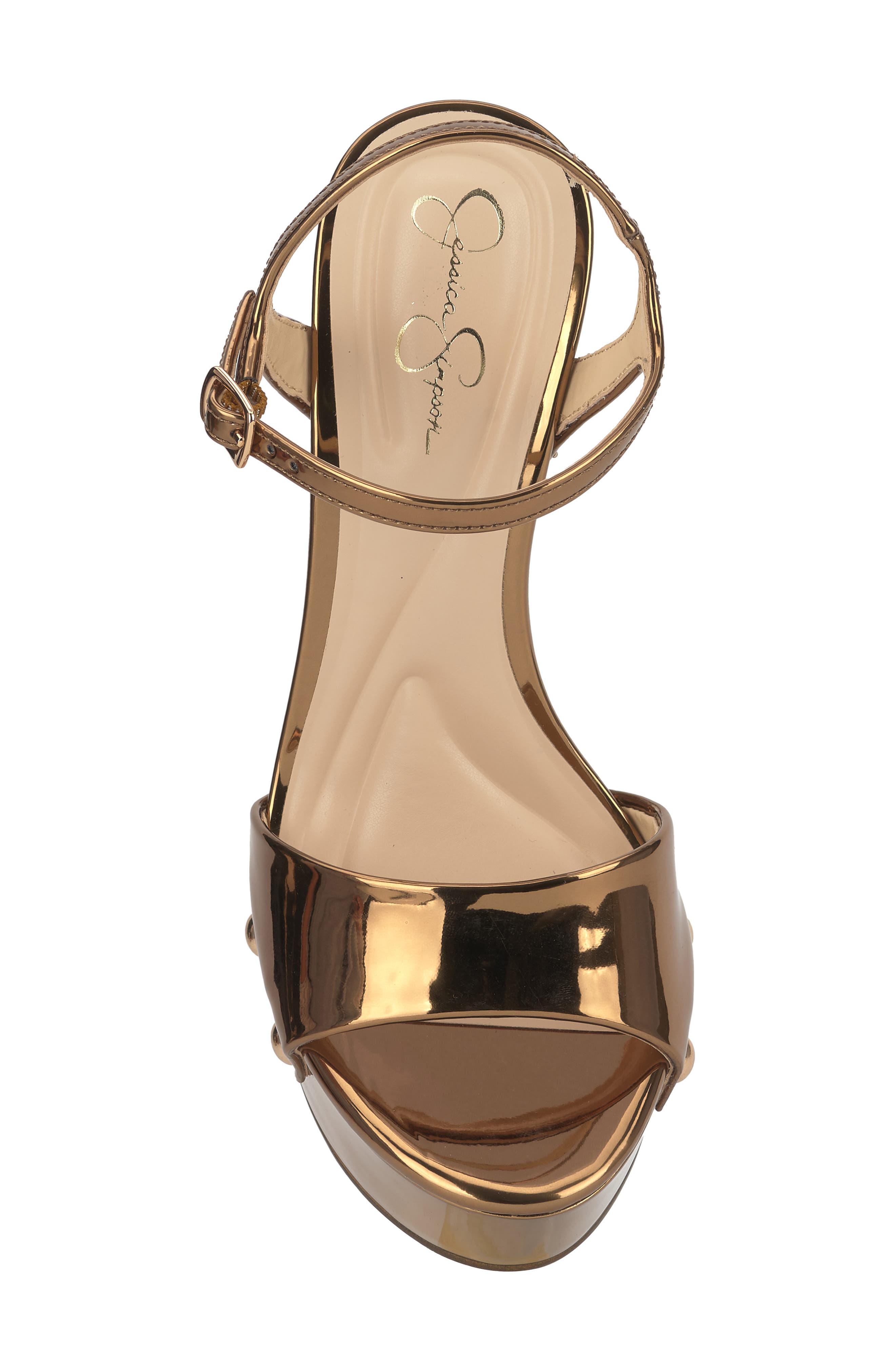 Jessica Simpson Calenta-O Platform Sandal, Alternate, color, Bronze