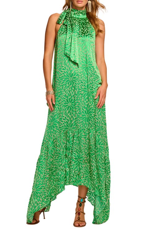 Nickola Tie Neck Sleeveless Maxi Dress