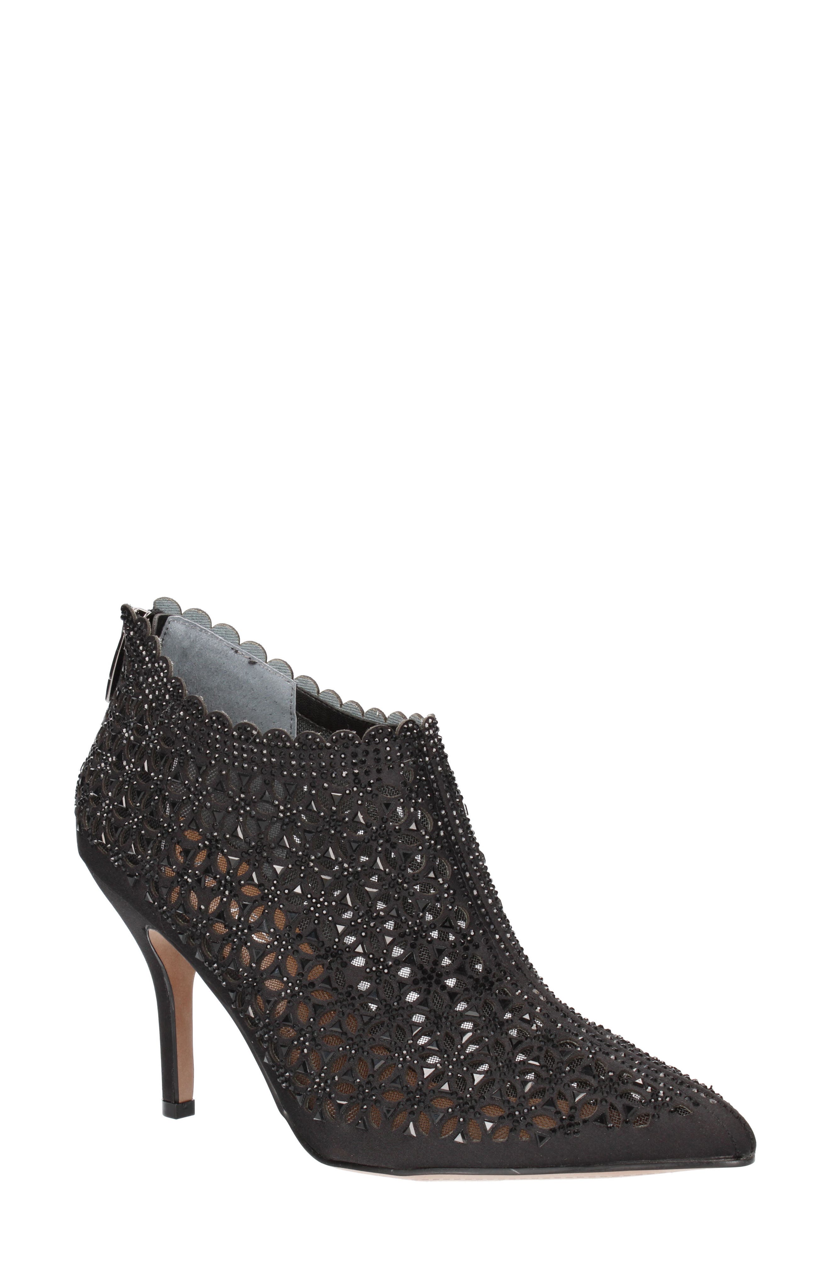J. Reneé Nishita Pointed Toe Bootie, Main, color, Black