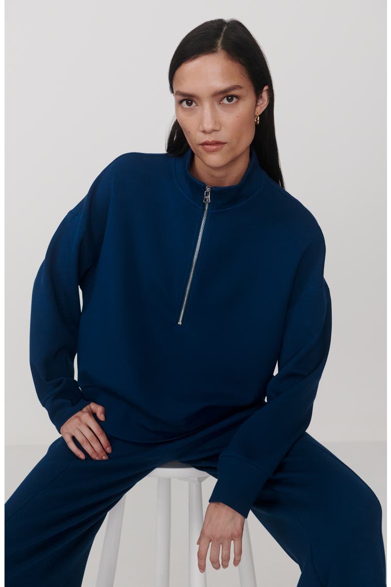 The Wide Leg 30-Inch Track Pants, Alternate, color, SEA BLUE