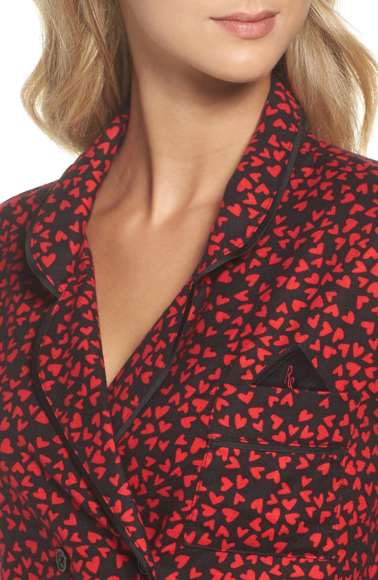 Room Service Pjs ROOM SERVICE Shorty Flannel Pajamas, Alternate, color, 