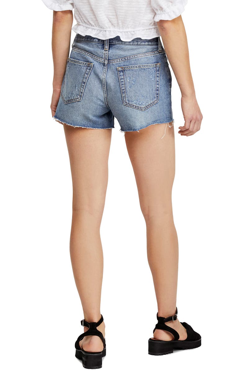 Free People Sofia Cutoff Denim Shorts, Alternate, color, 