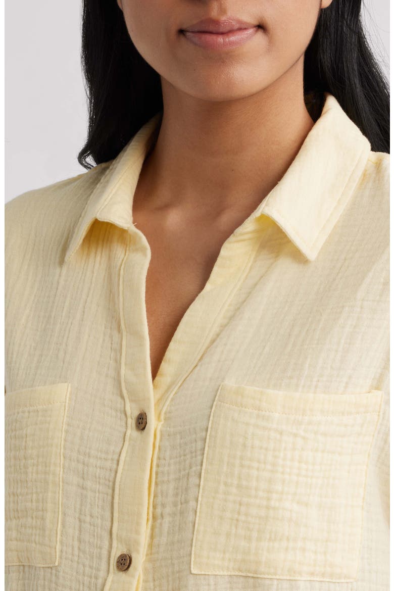 Chicago Gauze Shirt, Alternate, color, PALE BANANA