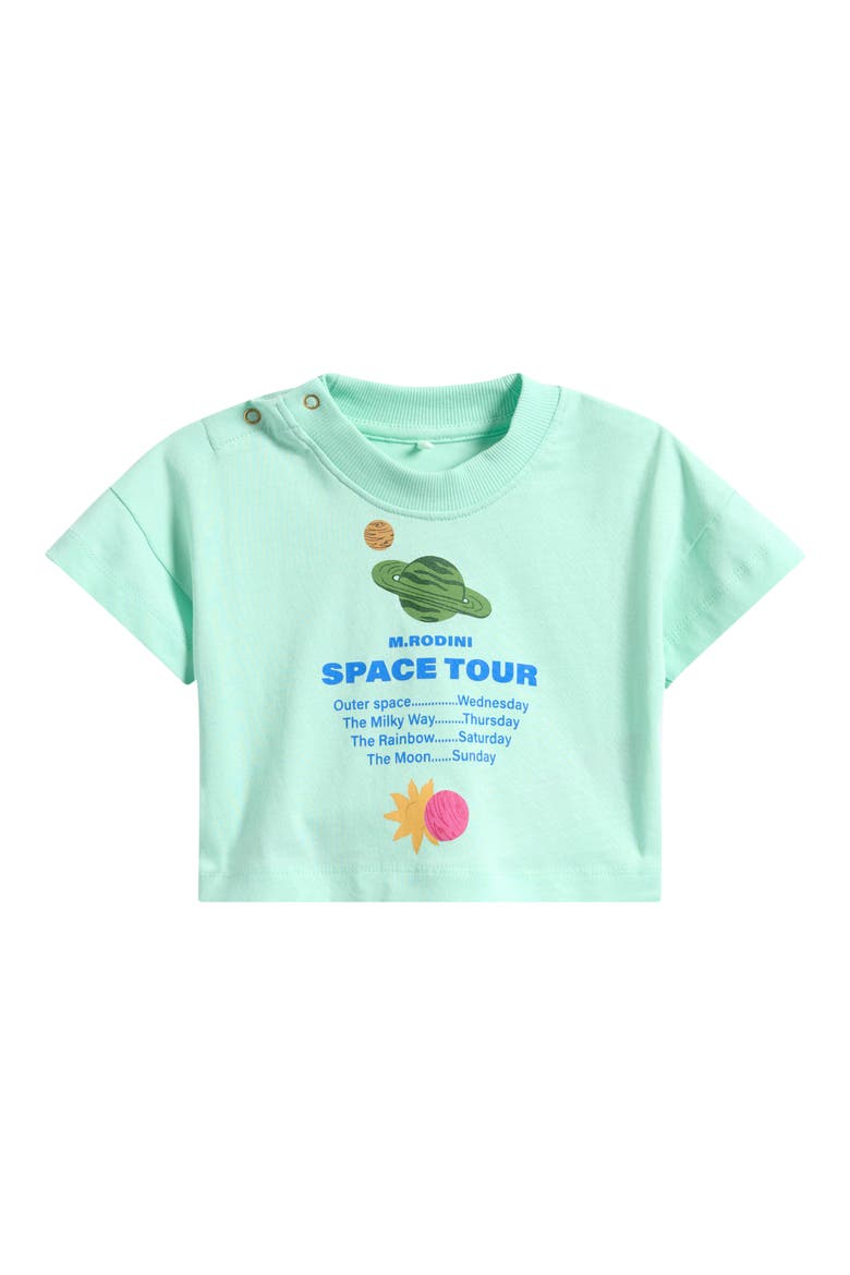 Space Tour Organic Cotton Graphic T-Shirt, Main, color, BLUE GREEN