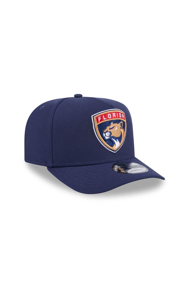 New Era Men's New Era  Navy Florida Panthers Core Poly A-Frame Snapback Hat, Alternate, color, 