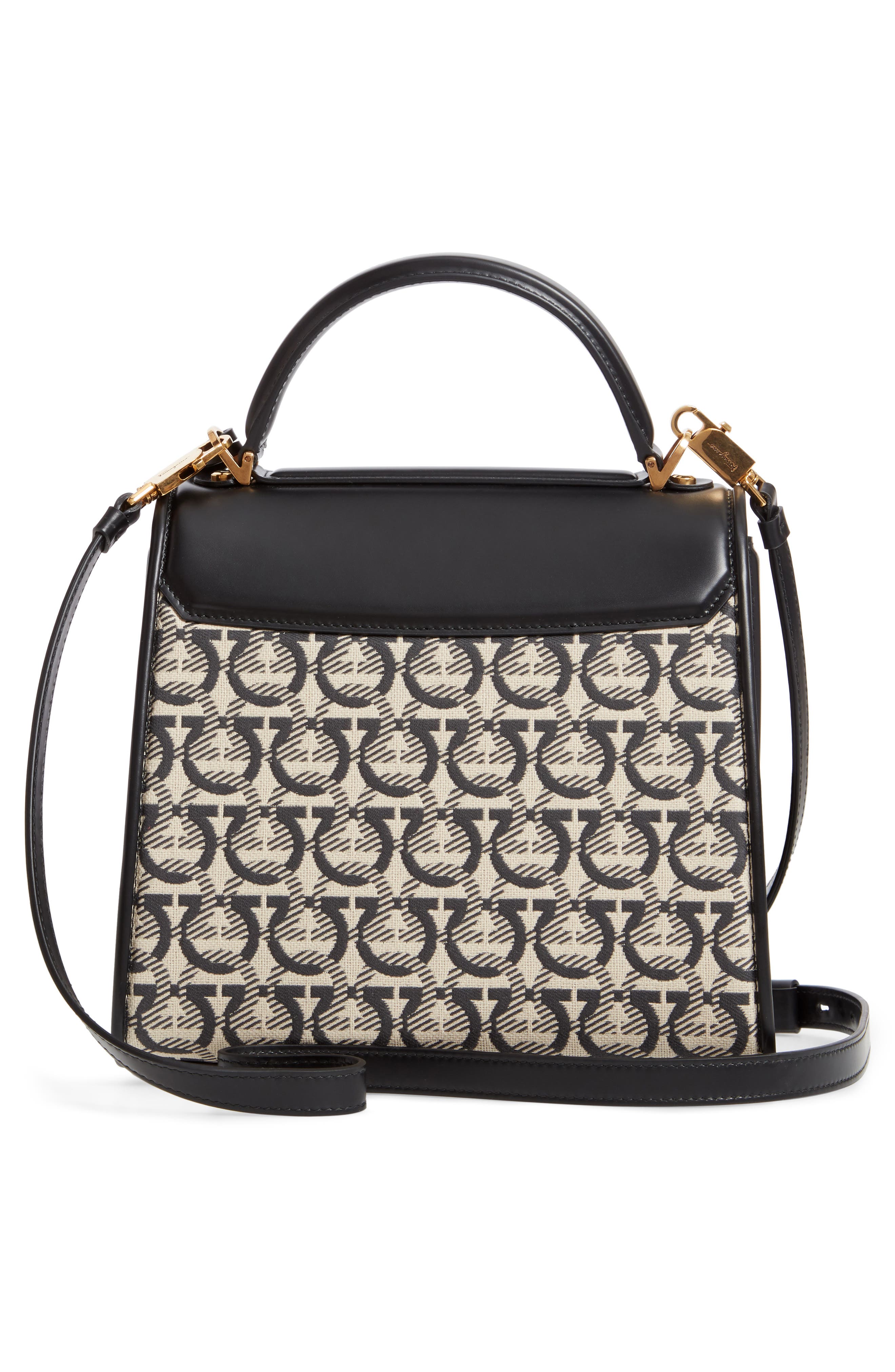 FERRAGAMO Salvatore Ferragmao Medium Box Calfskin Satchel, Alternate, color, 