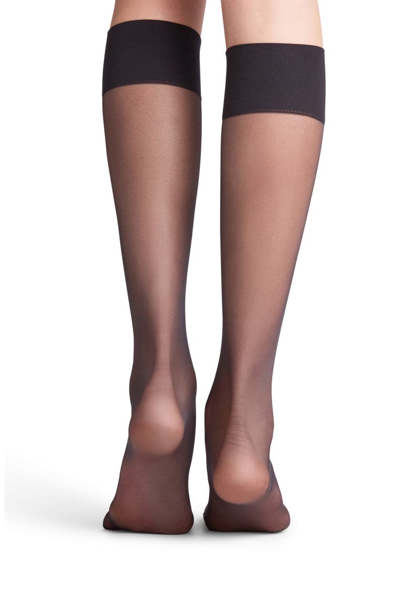 Pure Matte 20 Denier Knee High Socks, Alternate, color, BLACK