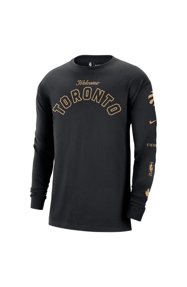 Nike Men's Nike Black Toronto Raptors 2023/24 City Edition Max90 Expressive Long Sleeve T-Shirt, Alternate, color,