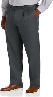 B+T Essentials Big & Tall Pleated Microfiber Dress Pants