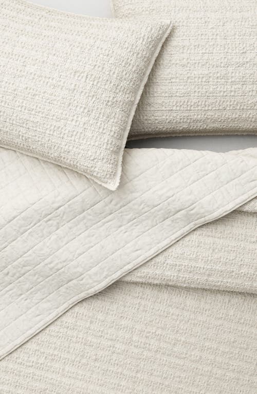 Woven & Weft Waffle Weave 3-piece Quilt Set In Brown