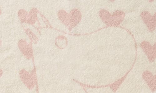 Klippan Kids' Moomin Heart Lambswool Blanket In Pink