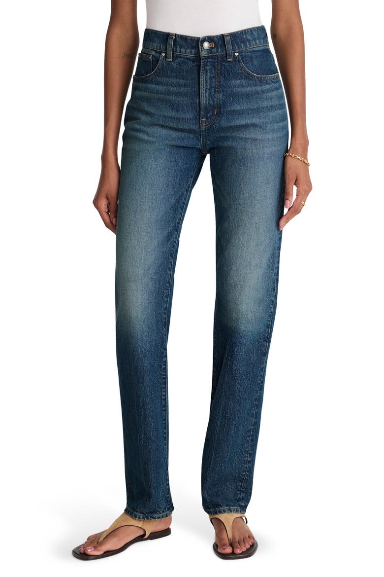 The Longline Straight Jeans, Main, color, GREENDALE WASH