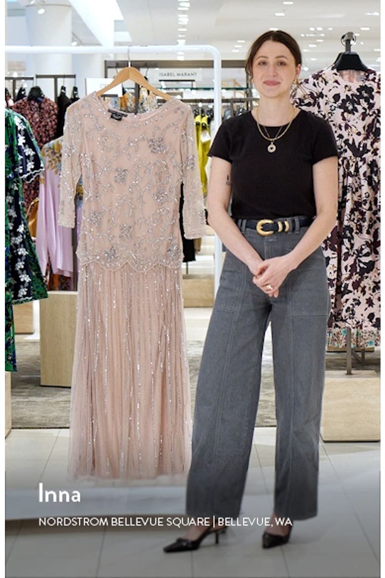 Beaded Chiffon Gown video