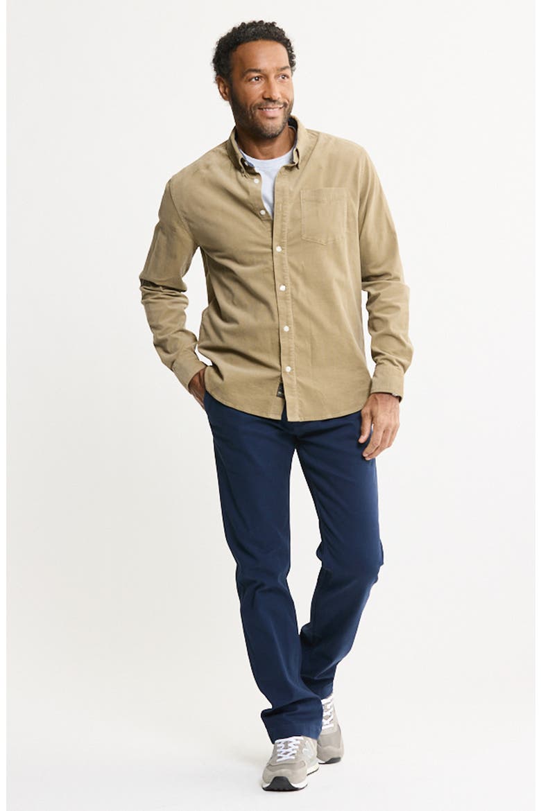Corduroy Stretch Shirt Jacket, Alternate, color, KHAKI