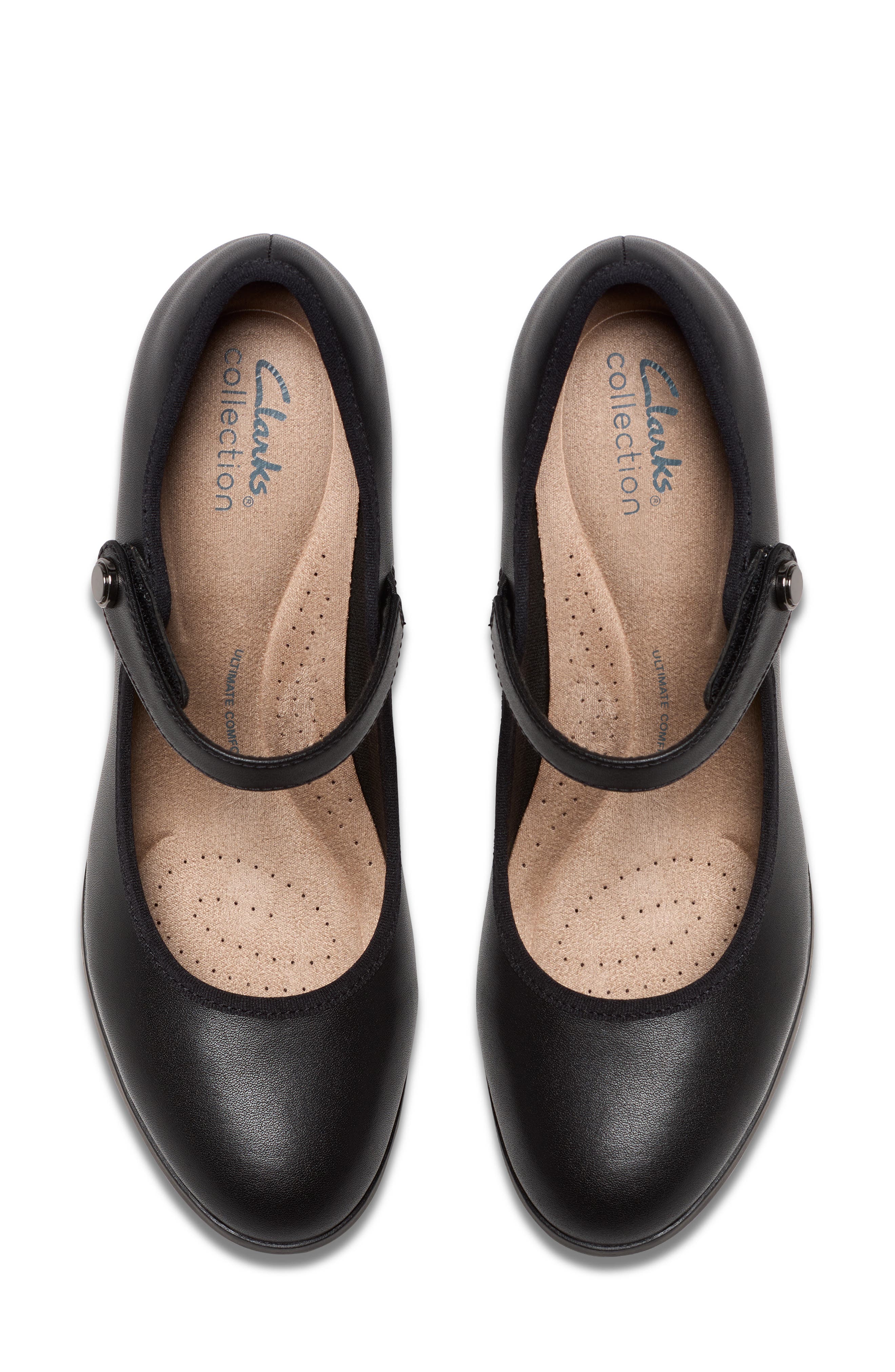 Clarks<sup>®</sup> Bayla Lily Mary Jane Pump, Alternate, color, Black Leather