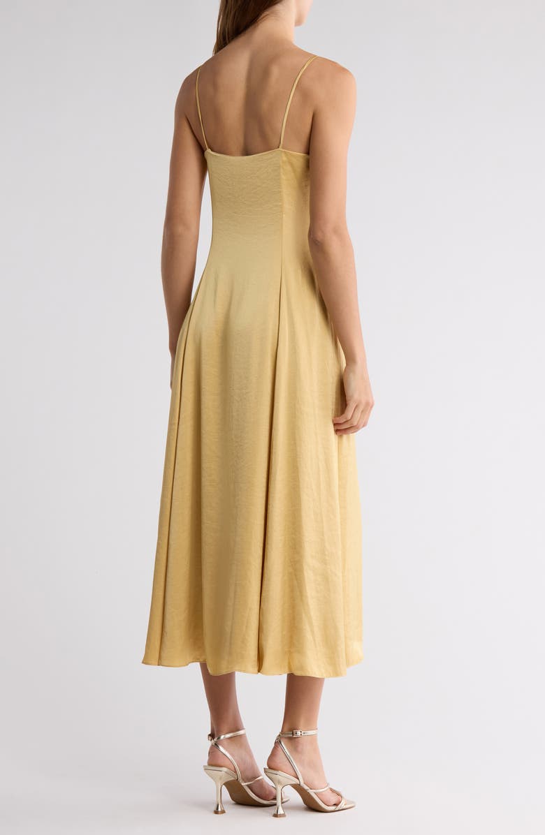 Theory Cami Crushed Satin Dress, Alternate, color, Sun