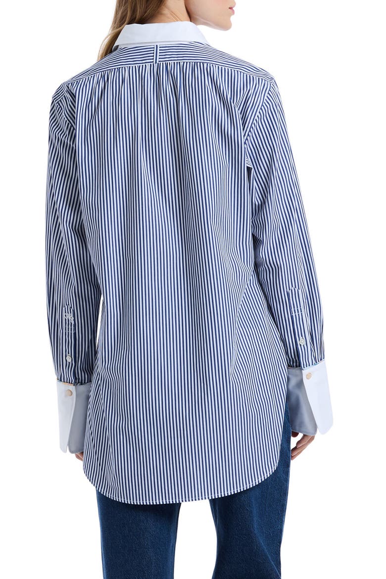 Maude Long Sleeve Shirt, Alternate, color, NAVY