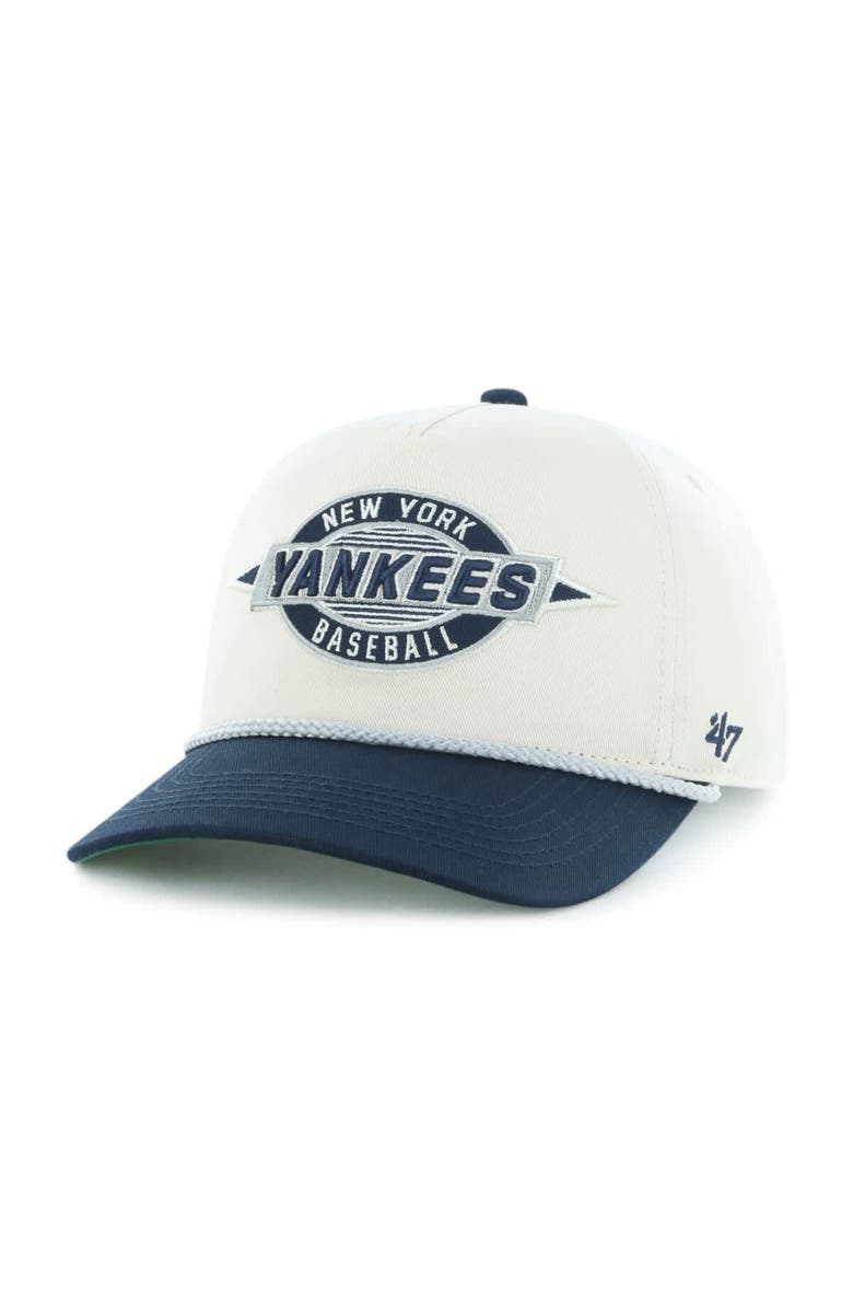 '47 Men's '47 Natural/Navy New York Yankees Frame Out Hitch Adjustable Hat, Alternate, color, Natural